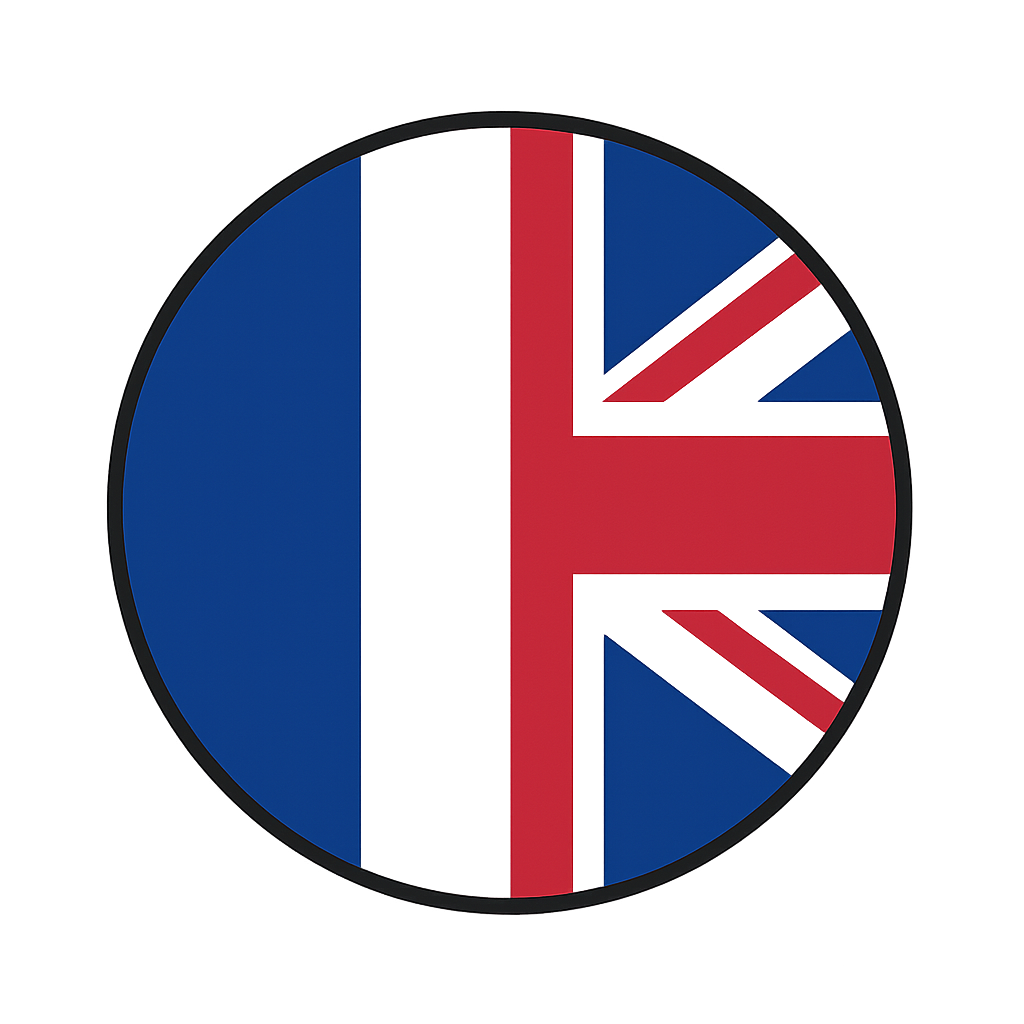 French and British flags